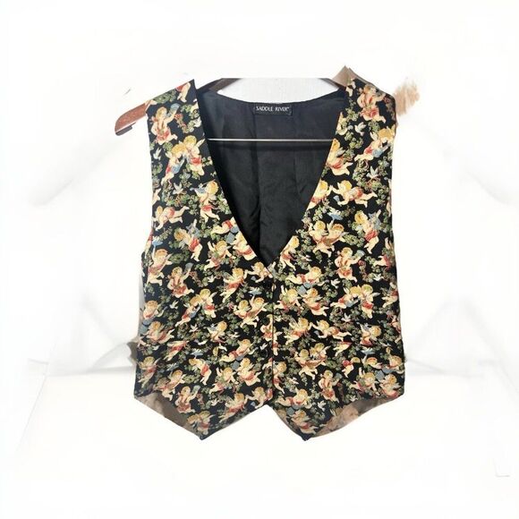 Quirky Grandma core Christmas Baby Angels Vest Size Medium.        Ee - Picture 1 of 6